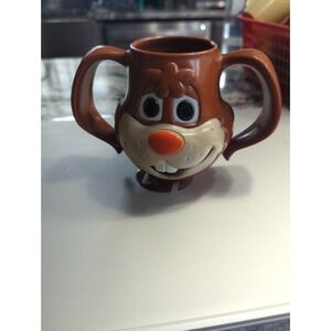 Vintage Nestle "QUIK" Brown Plastic Bunny Mug/Cup The Nestle Co. Cartoon